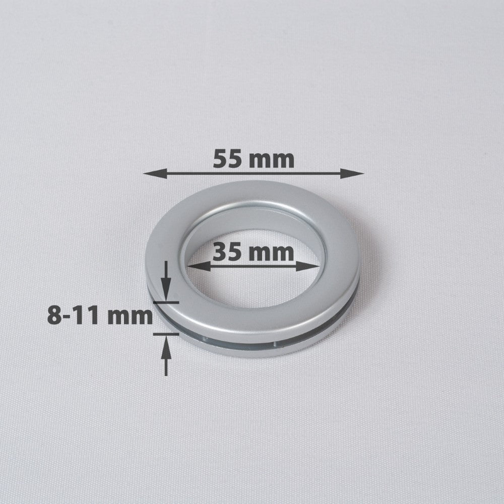Compressible rings for curtains