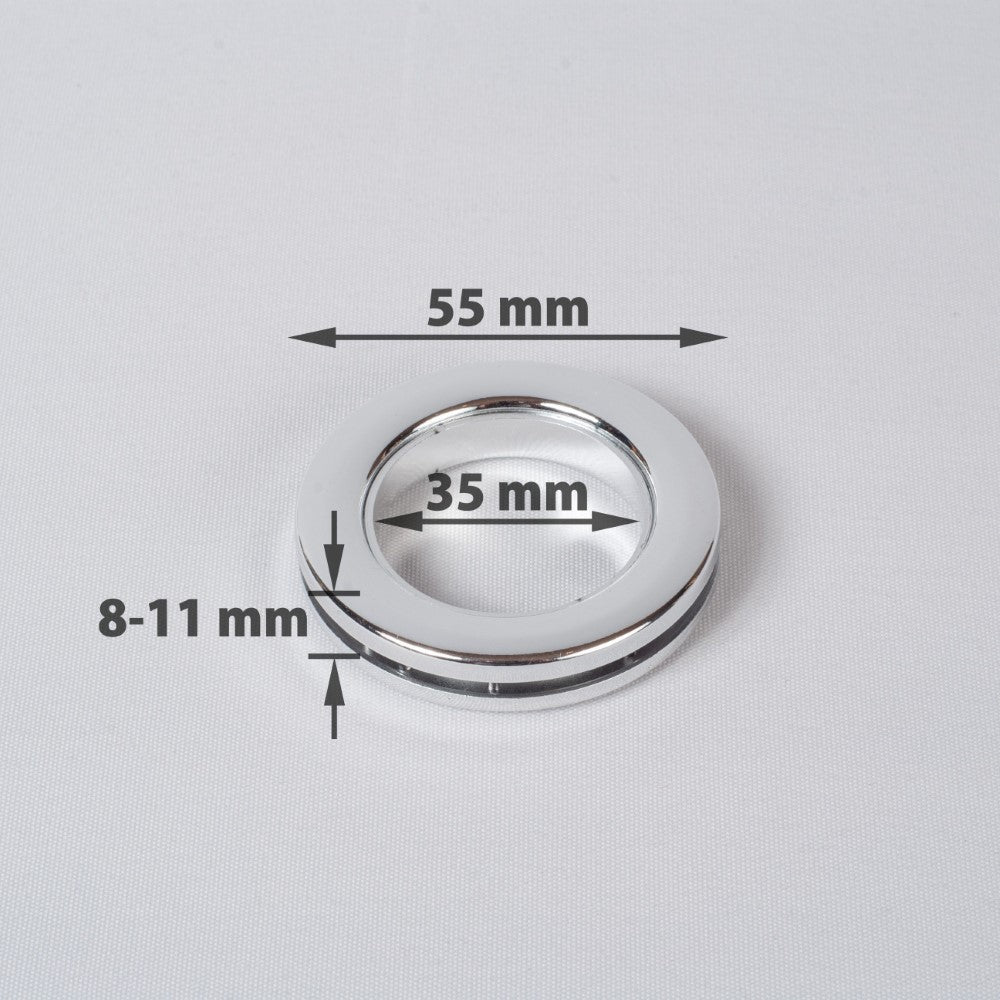 Compressible rings for curtains