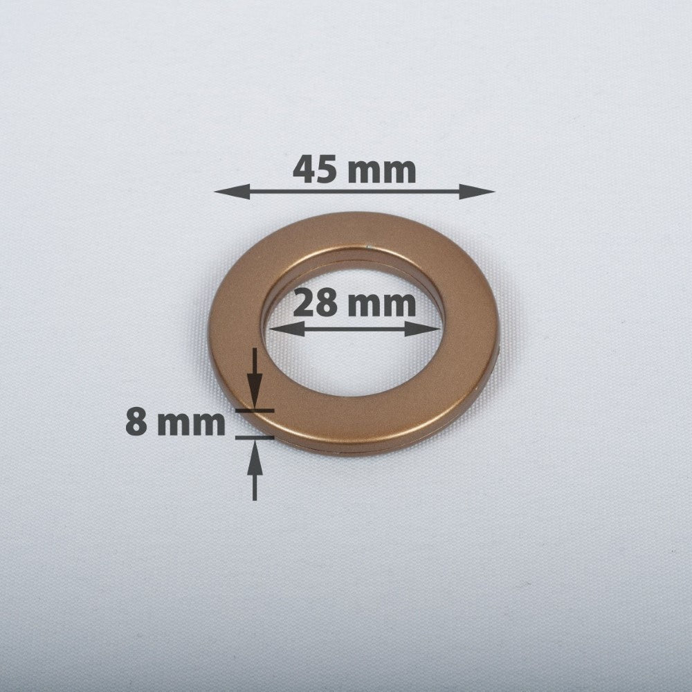 Compressible rings for curtains