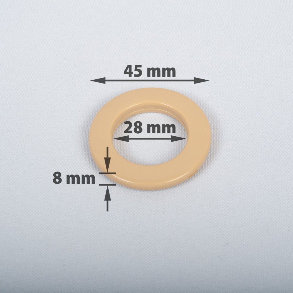 Compressible rings for curtains