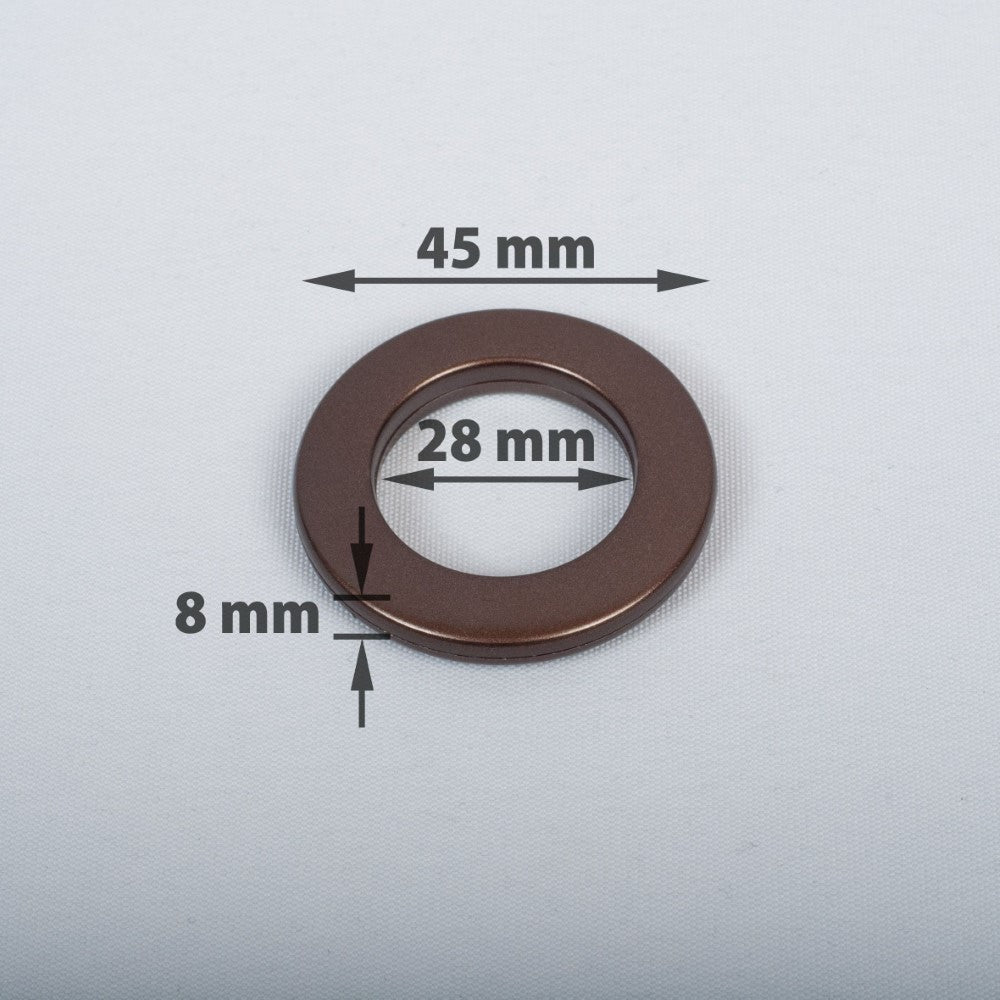Compressible rings for curtains