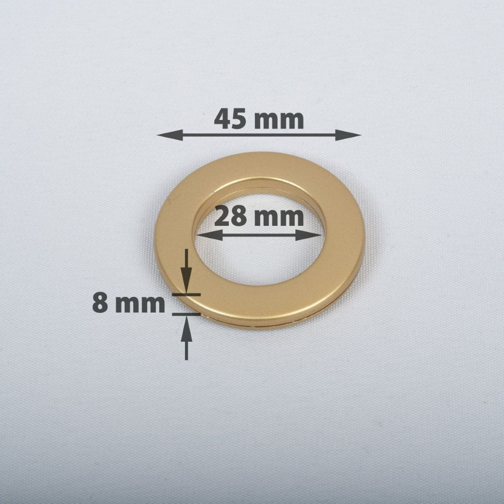 Compressible rings for curtains