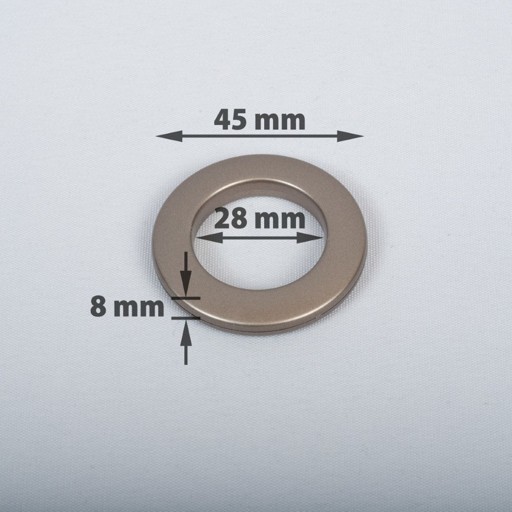 Compressible rings for curtains