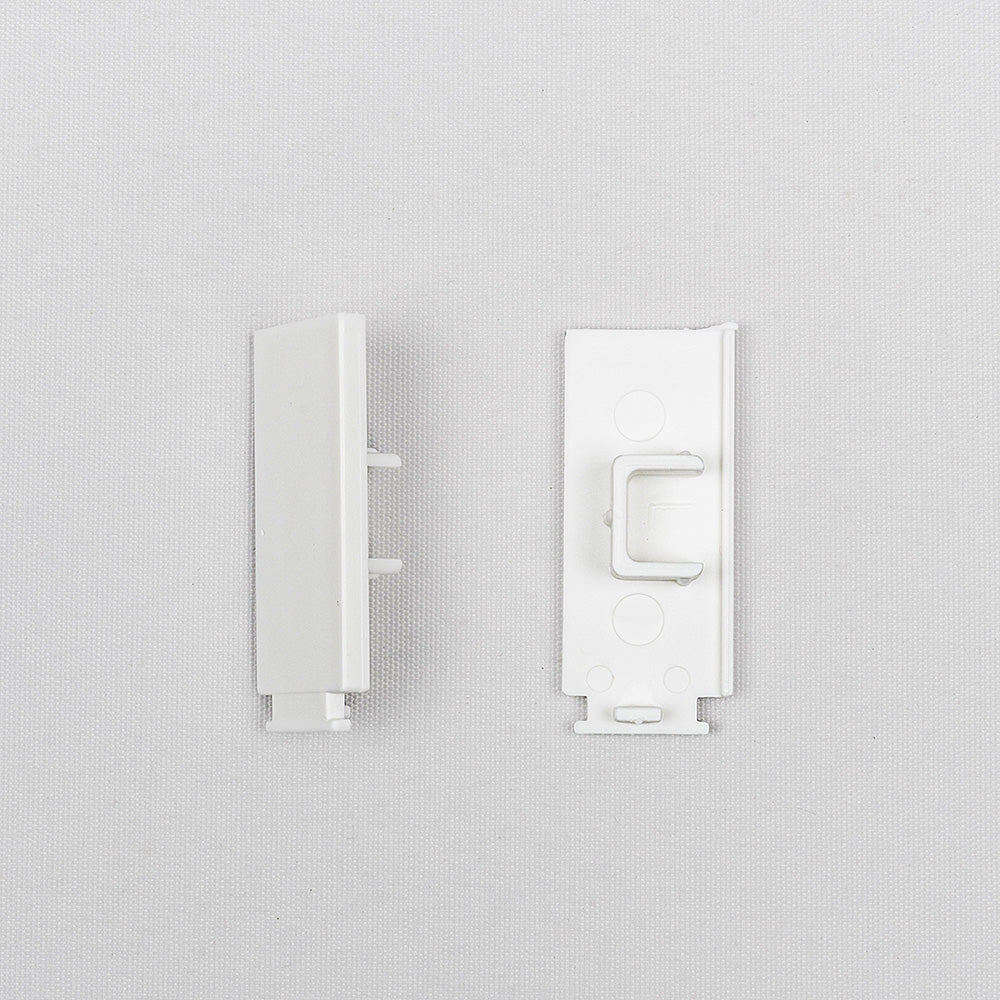 Endings for ceiling mounted curtain rail