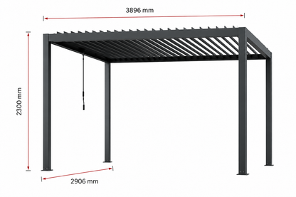 Pergola LEVANTE MANUAL (3x4)