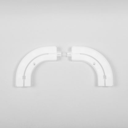 Outward corner for ceiling mounted CM curtain rails white colour